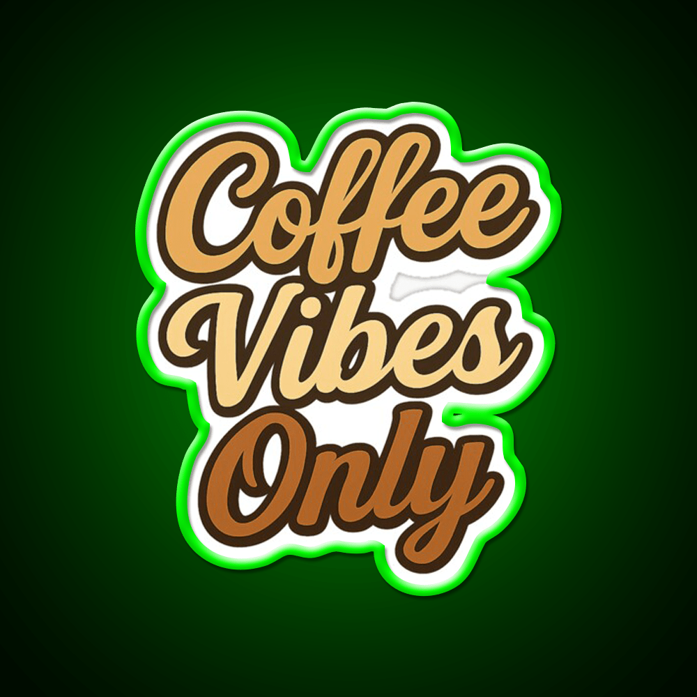 Coffee Vibes Only Aesthetic Design Cafe Led Neon Sign Espresso Bar Art Rgb Color - Shineneon