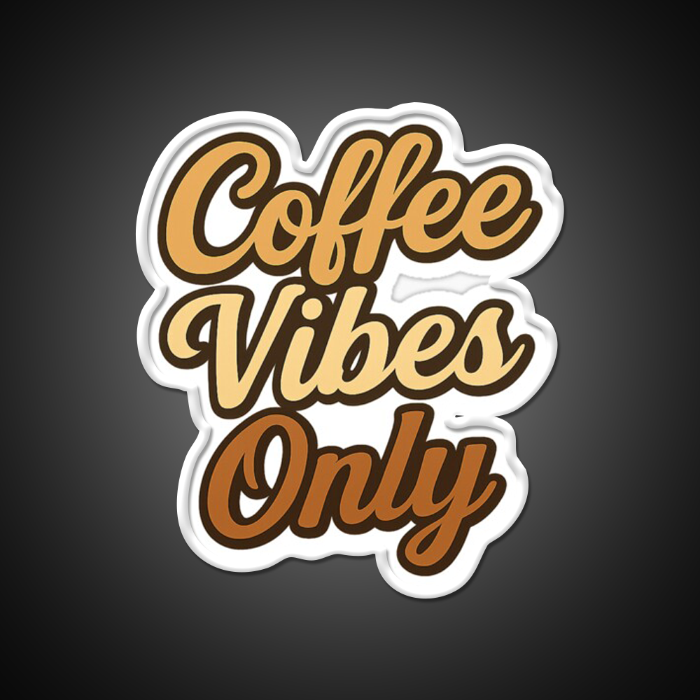 Coffee Vibes Only Aesthetic Design Cafe Led Neon Sign Espresso Bar Art Rgb Color