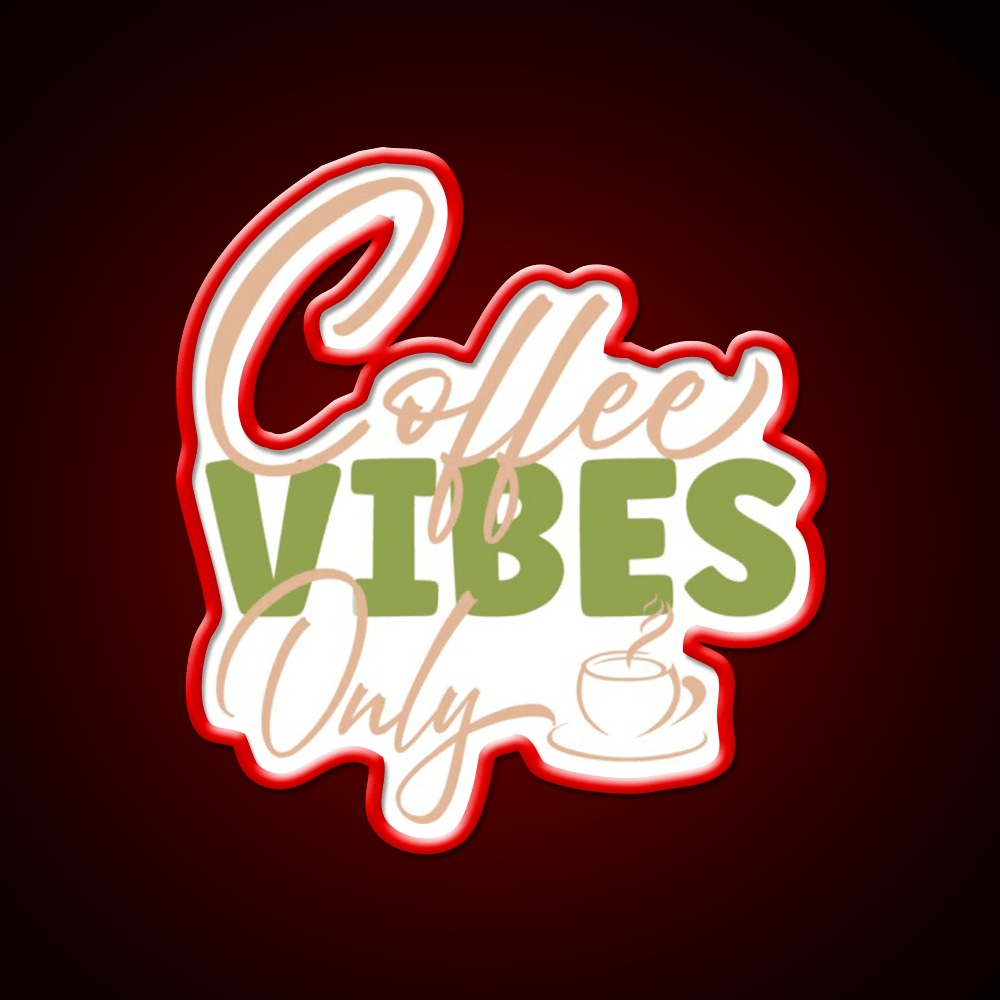 Coffee Vibes Only Cafe Led Neon Sign Espresso Bar Art Rgb Color - Shineneon