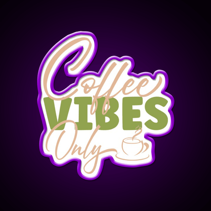 Coffee Vibes Only Cafe Led Neon Sign Espresso Bar Art Rgb Color - Shineneon
