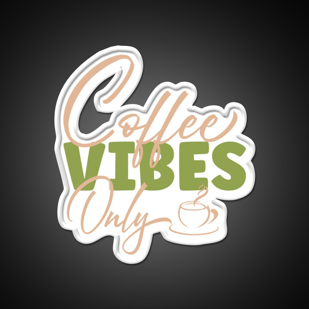 Coffee Vibes Only Cafe Led Neon Sign Espresso Bar Art Rgb Color