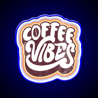 Coffee Vibes Vintage 70S Retro Style Cafe Led Neon Sign Espresso Bar Art Rgb Color