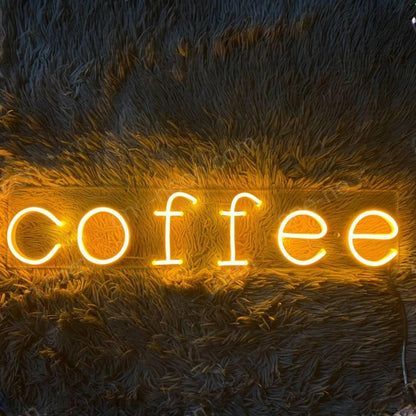 Coffee Warm Yellow Led Neon Sign With Round Font For Cafe Decor | Shineneon