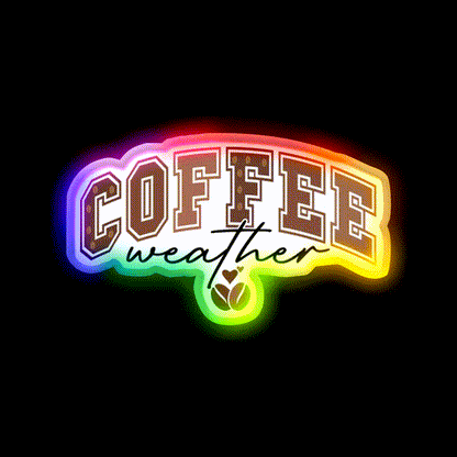 Coffee Weather Cozy Coffee Lover Cafe Led Neon Sign Espresso Bar Art Rgb Color