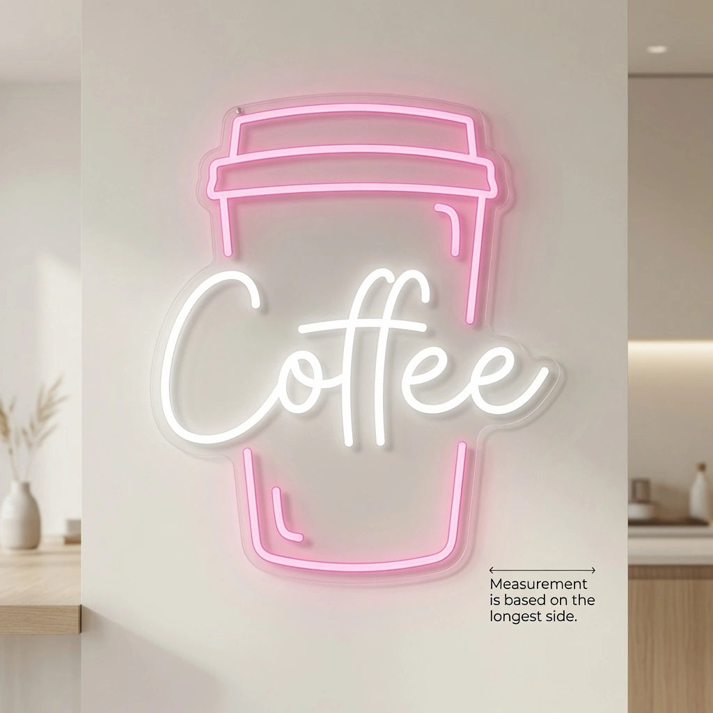 Coffee Window Wall Art LED Neon Sign - 04 Size Image