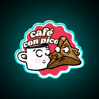 Coffee With Sweet Bread Spanish Cafe Led Neon Sign Espresso Bar Art Rgb Color