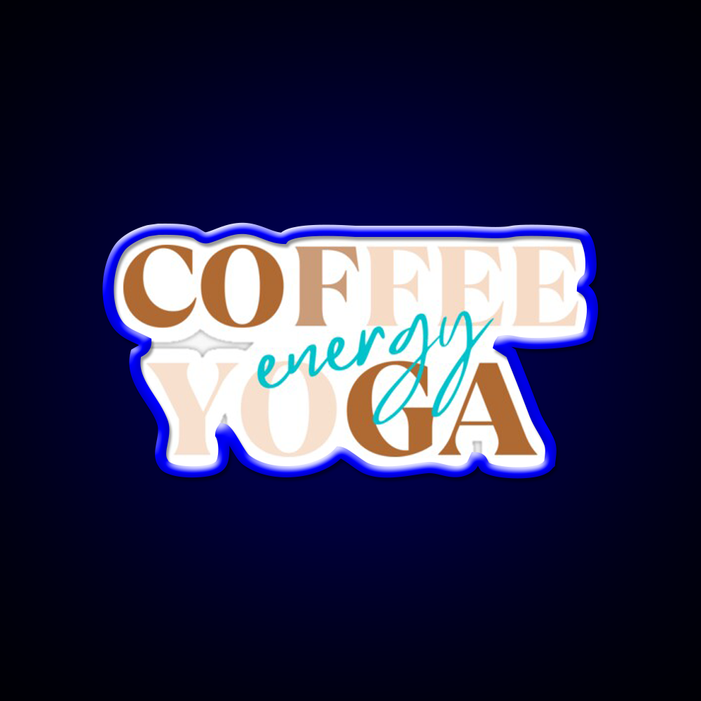 Coffee Yoga Energy Yoga Led Neon Sign For Wellness Space Rgb Color