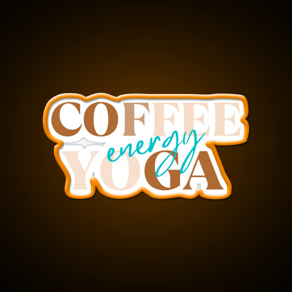 Coffee Yoga Energy Yoga Led Neon Sign For Wellness Space Rgb Color