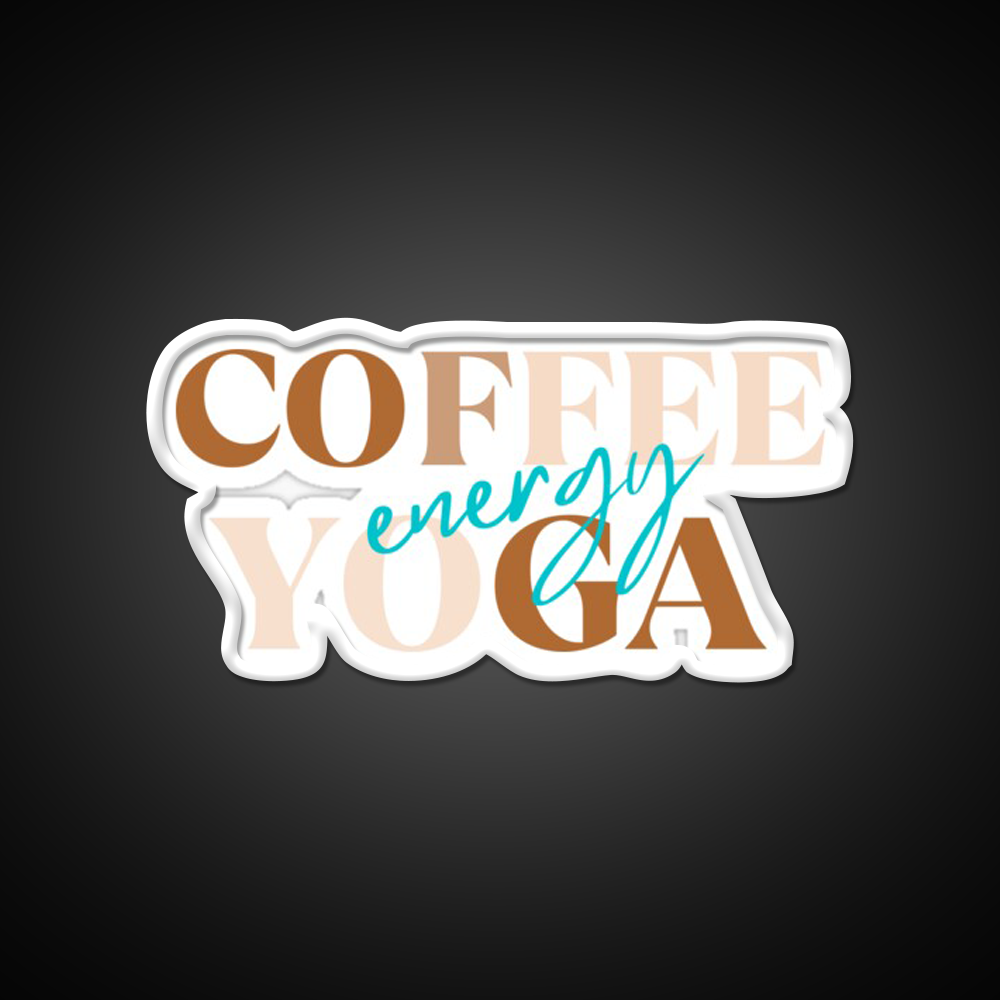 Coffee Yoga Energy Yoga Led Neon Sign For Wellness Space Rgb Color
