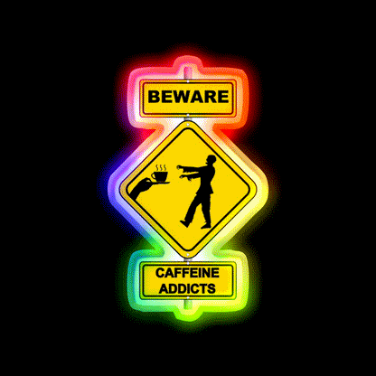Coffee Zombie Man Cave Bar Led Neon Sign Rgb Color