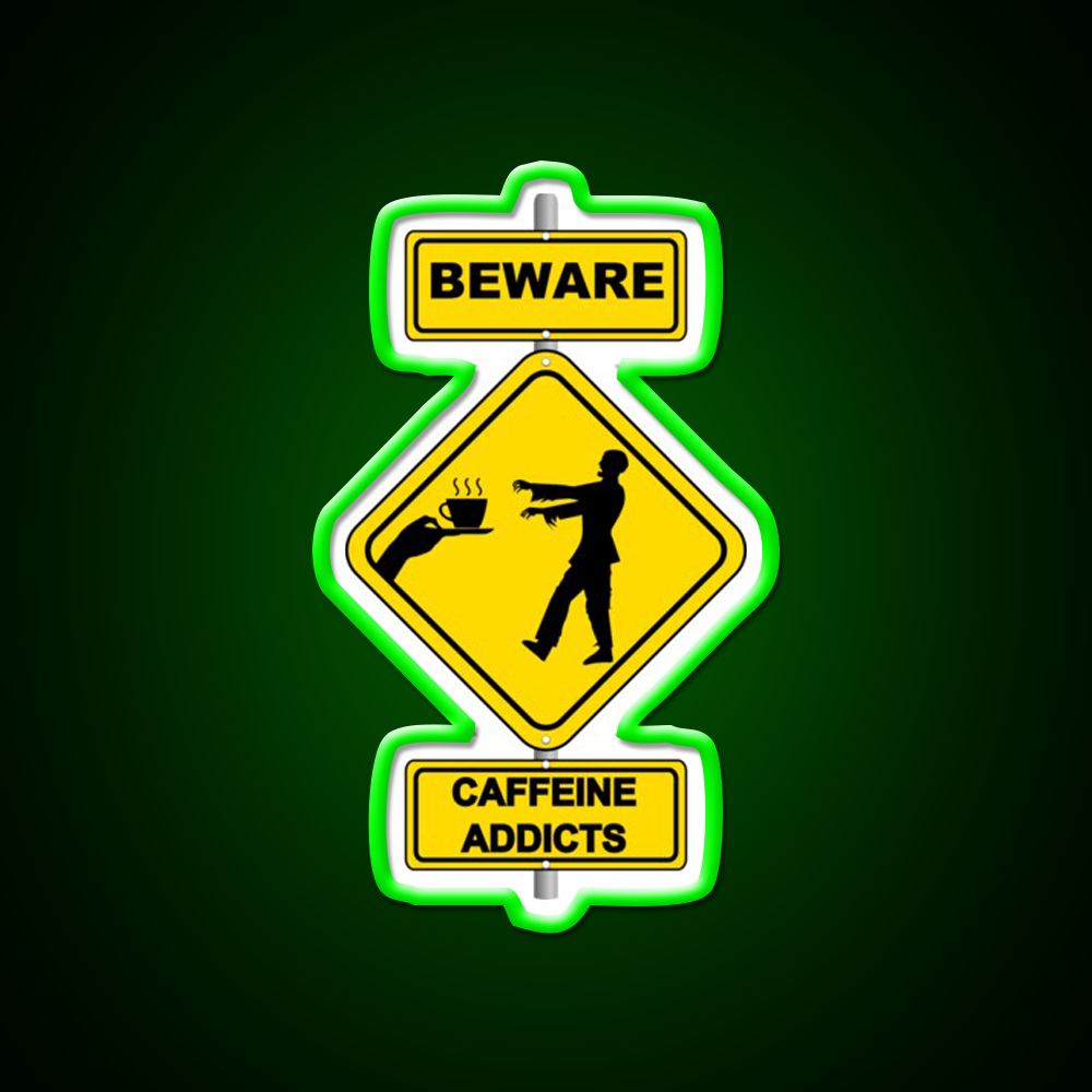 Coffee Zombie Man Cave Bar Led Neon Sign Rgb Color