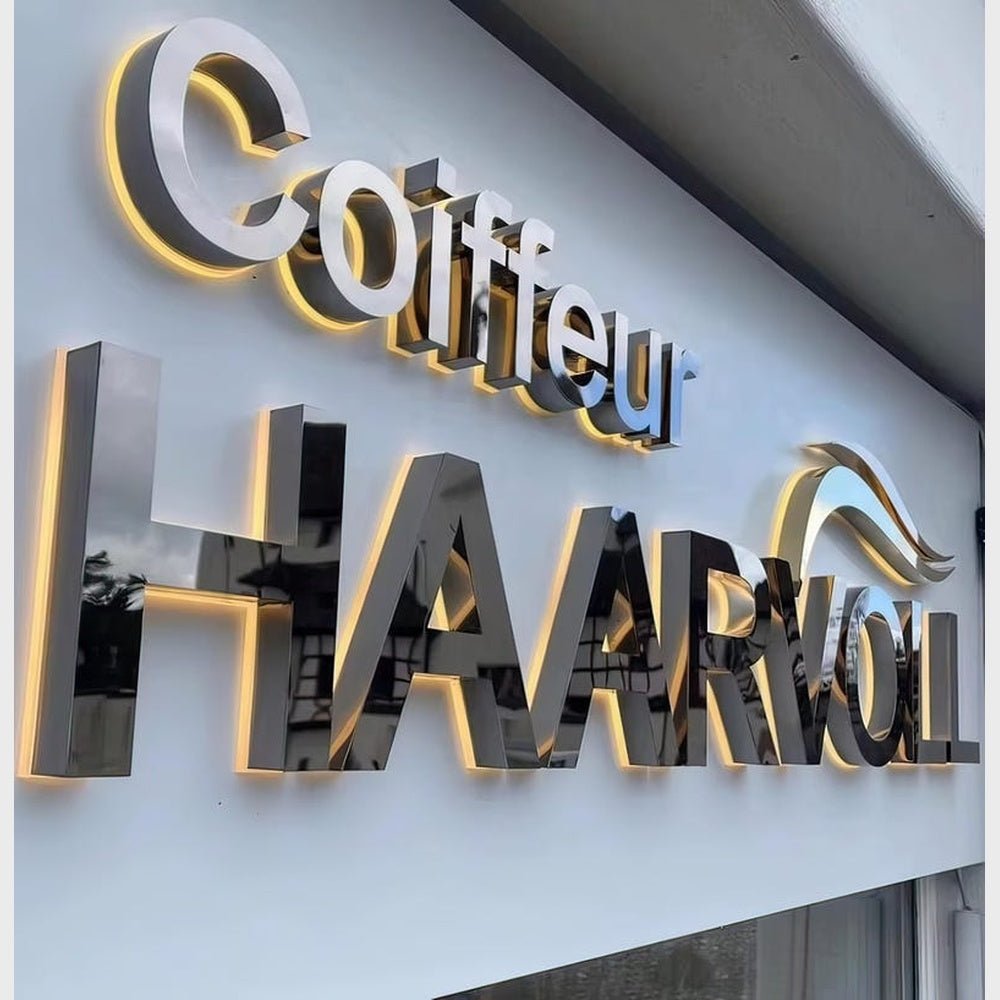 Coiffeur Haarvoll 3D Backlit Channel Letters Led Light Sign - Shineneon