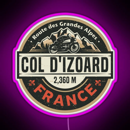 Col D Izoard Route Des Grandes Alpes Rgb Neon Sign - Shineneon