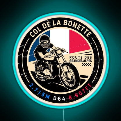 Col De La Bonette Route Des Grandes Motorcycle Led Neon Sign - Shineneon