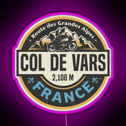 Col De Vars Route Des Grandes Alpes Rgb Neon Sign - Shineneon