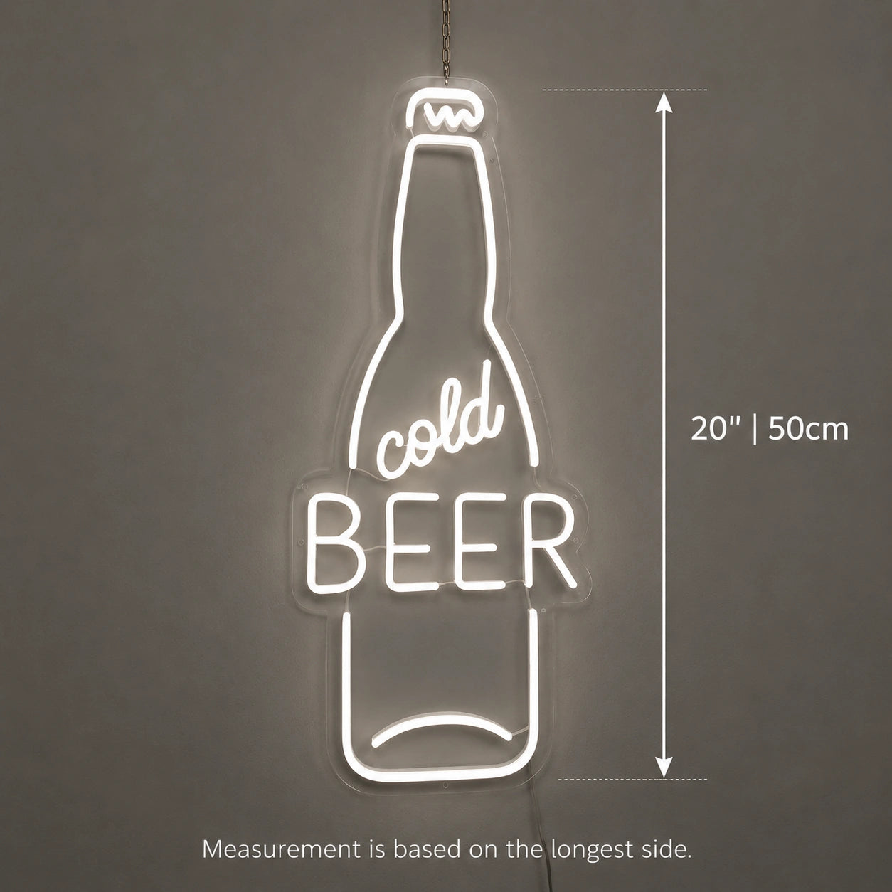 Cold Beer Blackboard Neon Sign LED Neon Sign size image