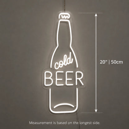 Cold Beer Blackboard Neon Sign LED Neon Sign size image
