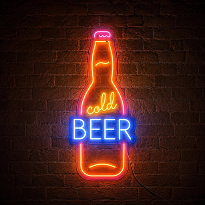 Cold Beer Bottle LED Neon Sign - Shineneon