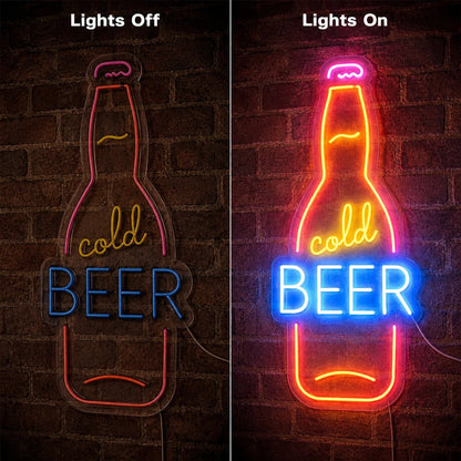 Cold Beer Bottle LED Neon Sign - Shineneon