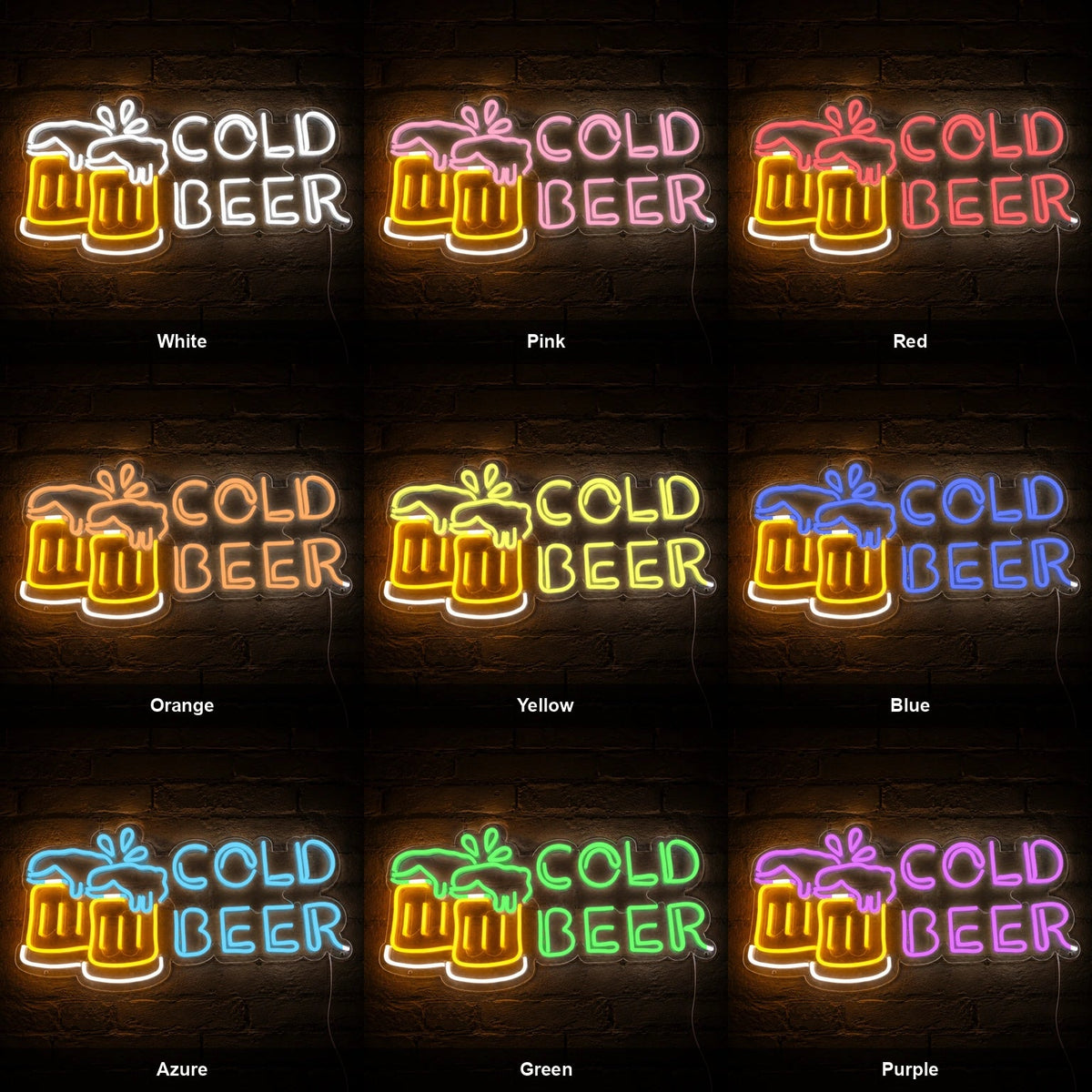 Cold Beer Clinking Mugs LED Neon Sign - Shineneon