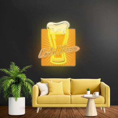 Cold Beer Custom Led Signs Artwork For Sale - Shineneon