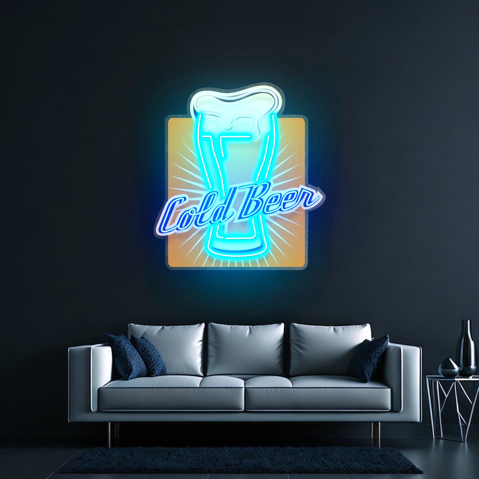 Cold Beer Custom Led Signs Artwork For Sale