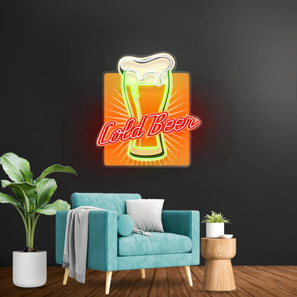 Cold Beer Custom Led Signs Artwork For Sale