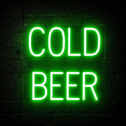 Cold Beer LED Neon Sign high-converting product image
