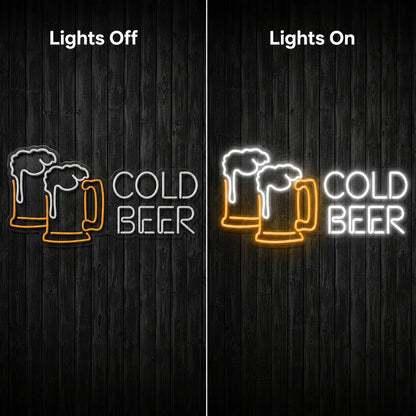 Cold Beer LED Neon Sign Man Cave Neon Sign main product image