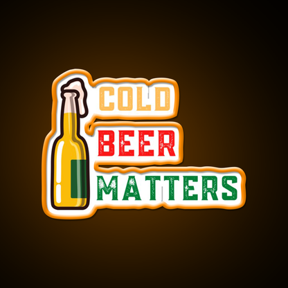 Cold Beer Matters Design Beer Bar Decor Led Neon Sign Rgb Color - LED neon sign view 6