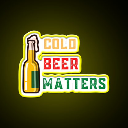 Cold Beer Matters Design Beer Bar Decor Led Neon Sign Rgb Color - LED neon sign view 7