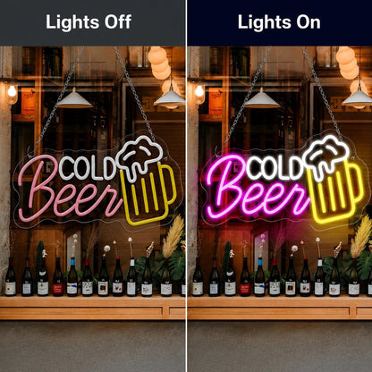 Cold Beer Mug LED Neon Sign - Shineneon
