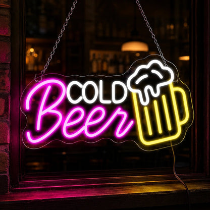 Cold Beer Mug LED Neon Sign - Shineneon