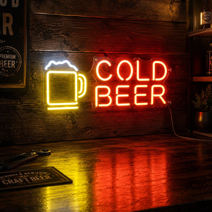 Cold Beer Mug Neon Sign LED Neon Sign high-converting product image