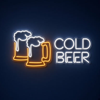 Cold Beer LED Neon Sign - product hero