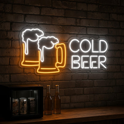 Cold Beer LED Neon Sign - advertising view