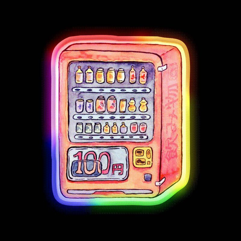 Cold Drinks Snack Food Led Neon Sign Rgb Color - LED neon sign close-up detail
