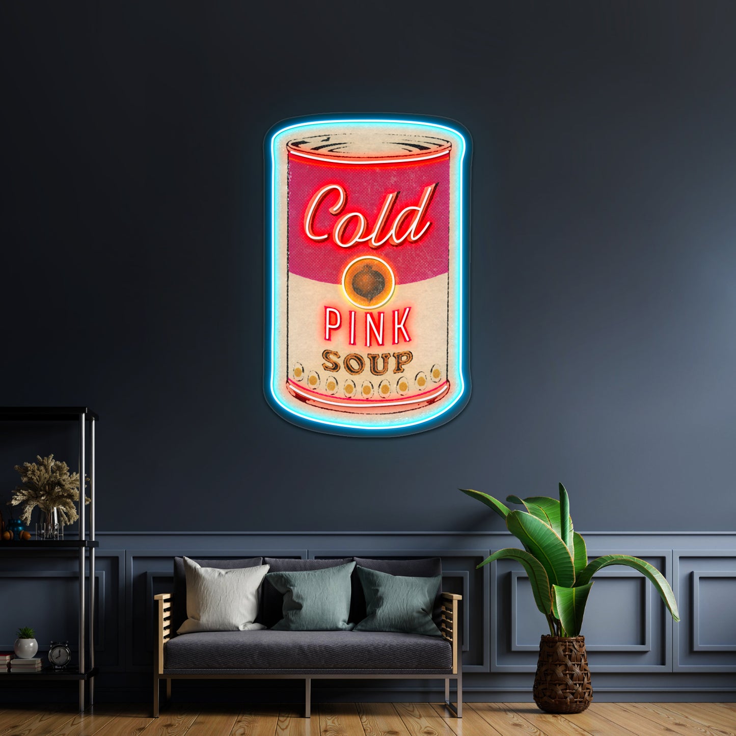 Cold Pink Soup Artwork Business Led Sign