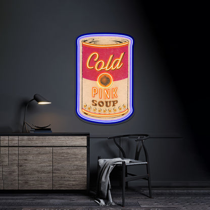 Cold Pink Soup Artwork Business Led Sign