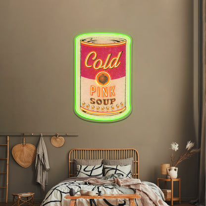 Cold Pink Soup Artwork Business Led Sign