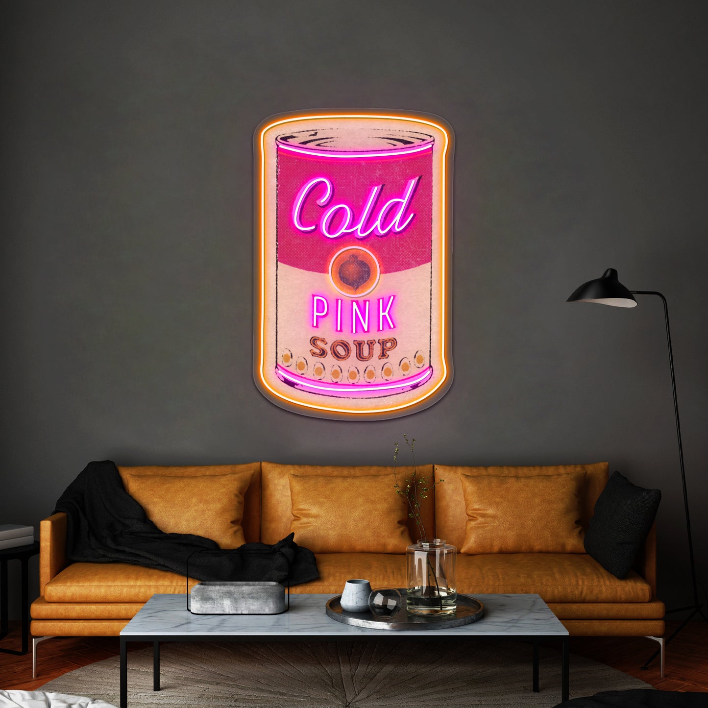 Cold Pink Soup Artwork Business Led Sign