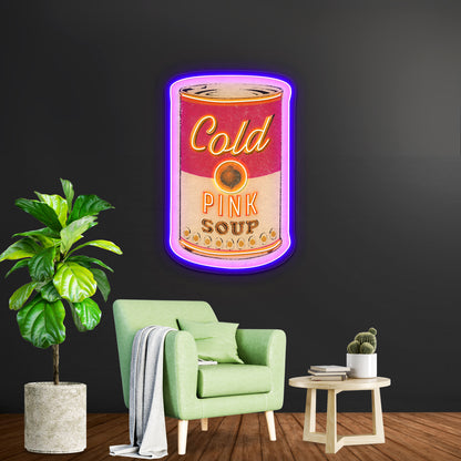 Cold Pink Soup Artwork Business Led Sign