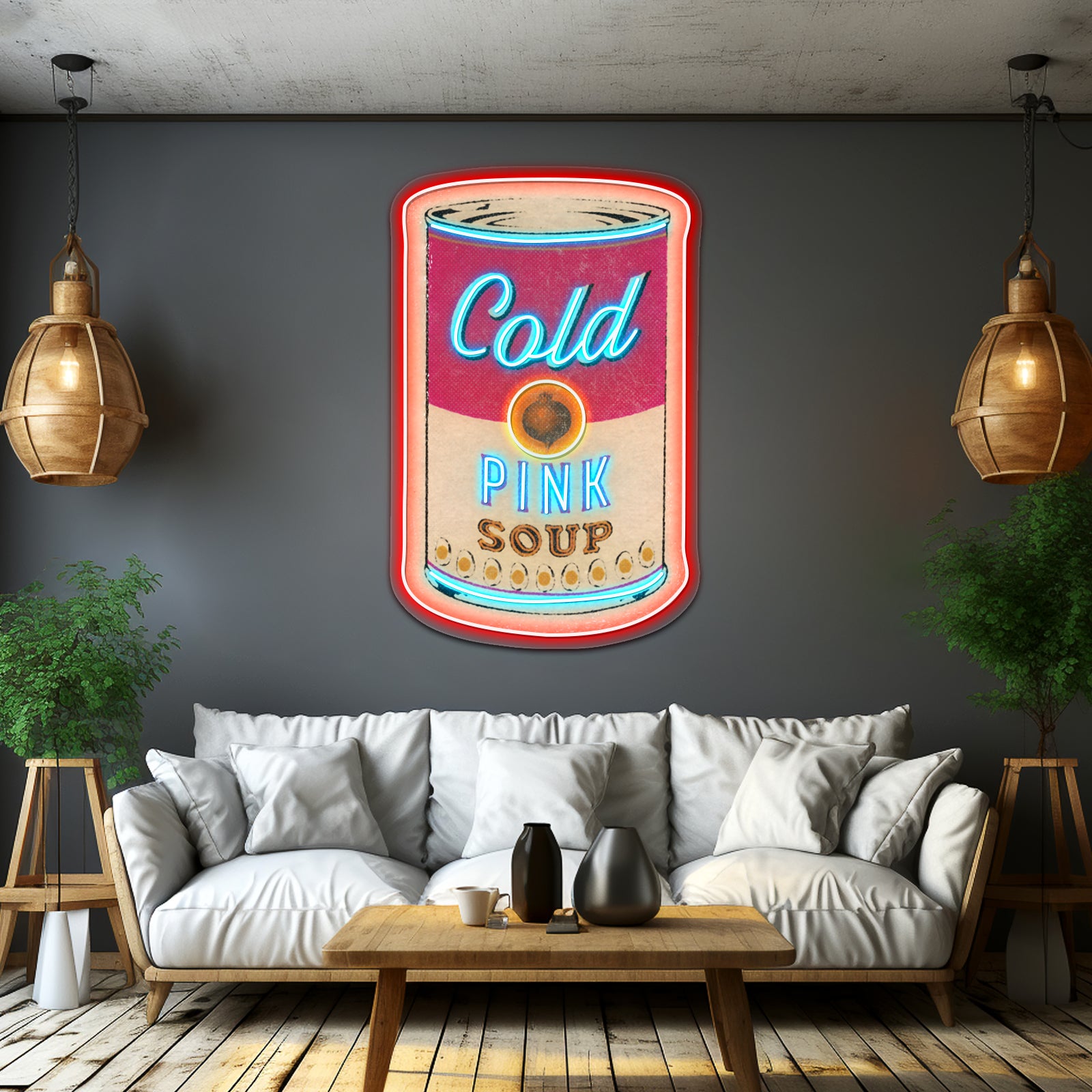 Cold Pink Soup Artwork Business Led Sign | Shineneon