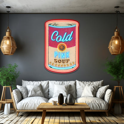 Cold Pink Soup Artwork Business Led Sign