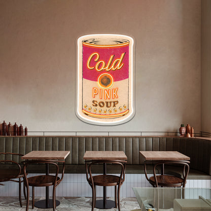 Cold Pink Soup Artwork Business Led Sign