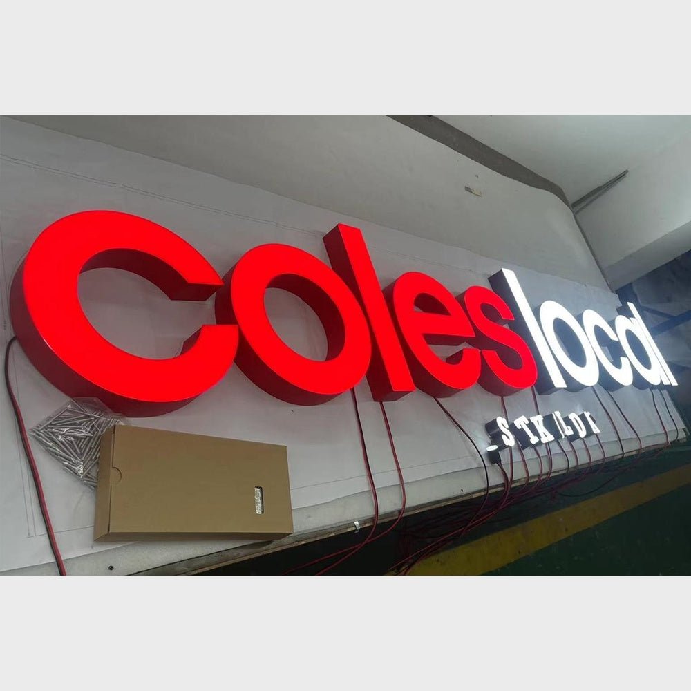 Coles Local 3D Frontlit Channel Letters Led Light Sign - Shineneon