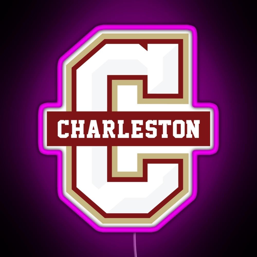College Of Charleston Cougars Rgb Led Neon Sign Pop Wall Art - Shineneon