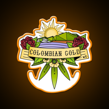 Colombian Gold Hemp Inspired Green Leaf Led Neon Sign Rgb Color - LED neon sign view 6