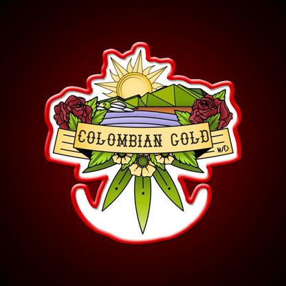 Colombian Gold Hemp Inspired Green Leaf Led Neon Sign Rgb Color - Shineneon