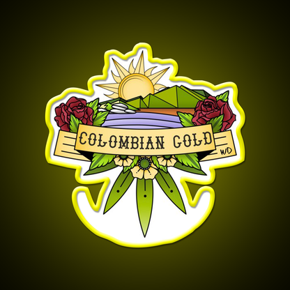 Colombian Gold Hemp Inspired Green Leaf Led Neon Sign Rgb Color - LED neon sign view 7